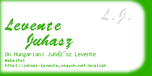 levente juhasz business card